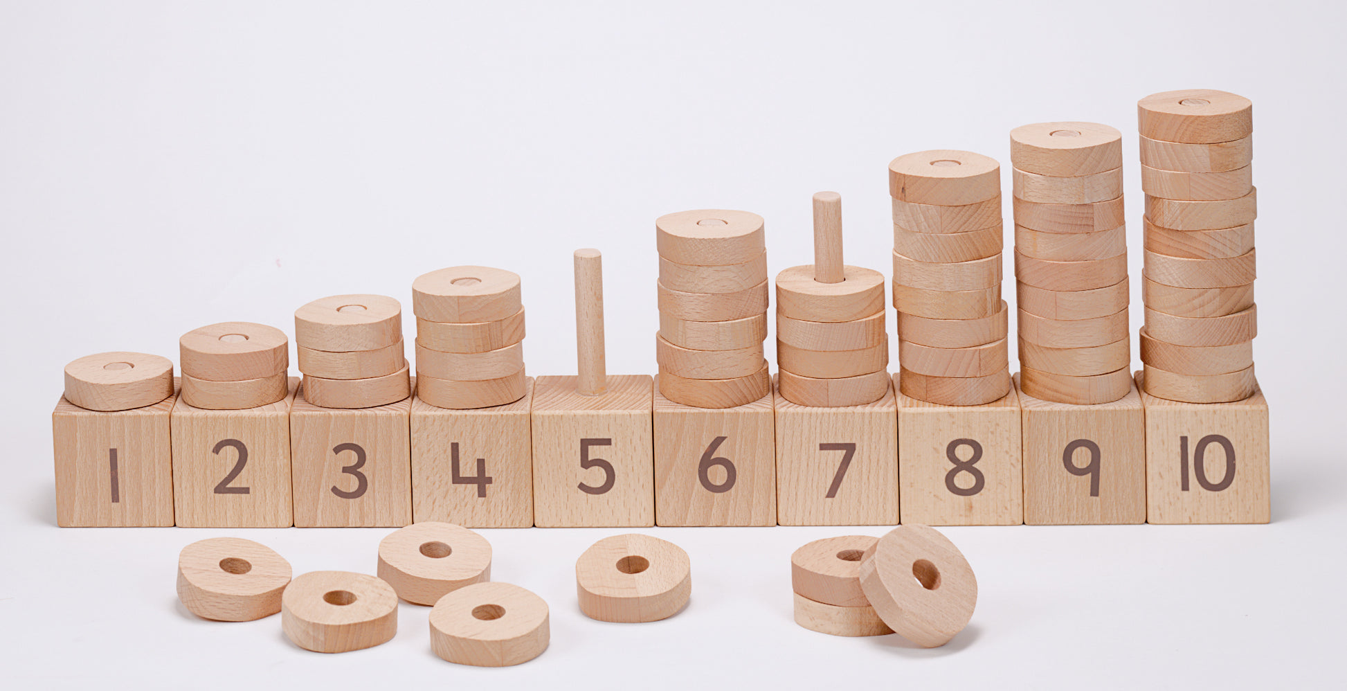 Yellow Door 1-10 Natural Number Stacker