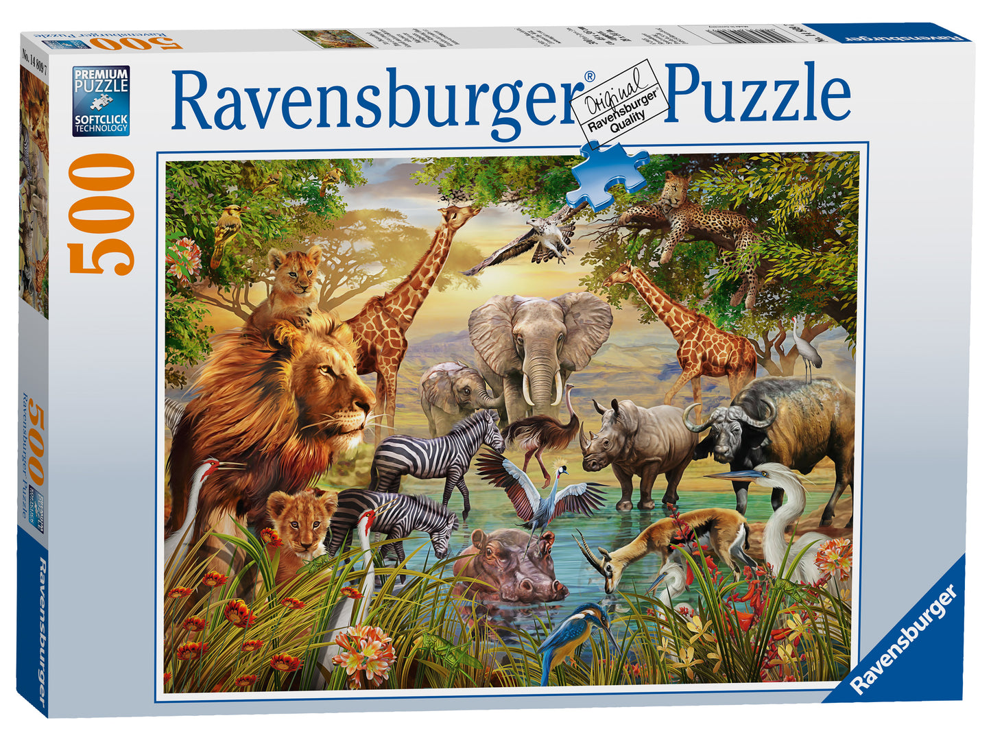 Ravensburger Animals at the Waterhole, 500pc Jigsaw Puzzle