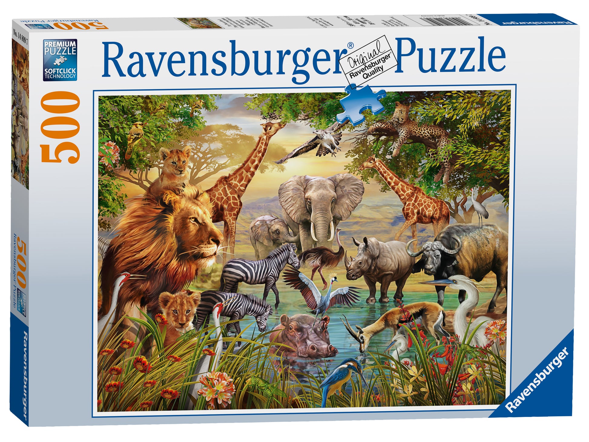 Ravensburger Animals at the Waterhole, 500pc Jigsaw Puzzle