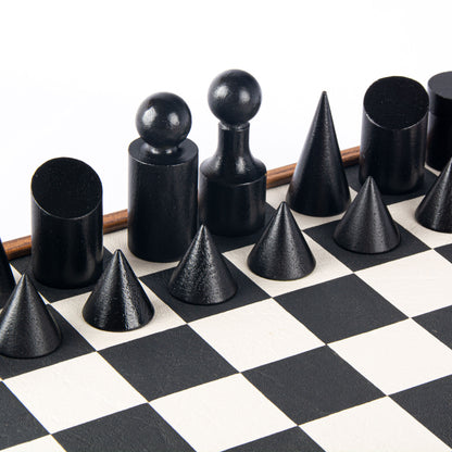 Manopoulos Wooden Chess Set in Bauhaus Style