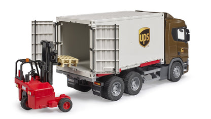 Bruder Scania Super 560R Ups Logistics Truck W/Forklift (3581)