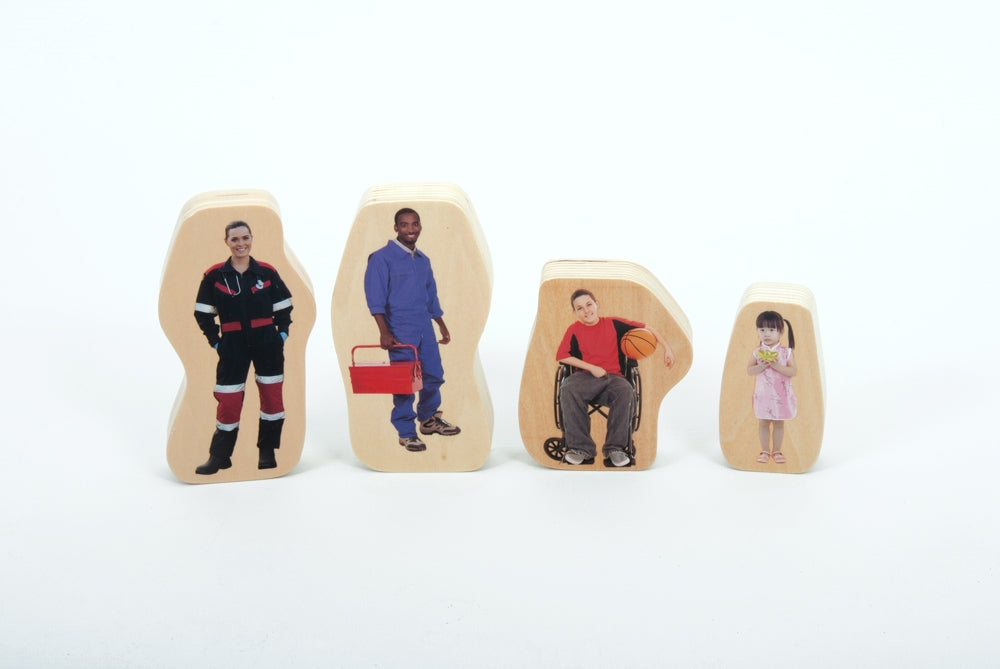 TickiT Wooden Community People Blocks