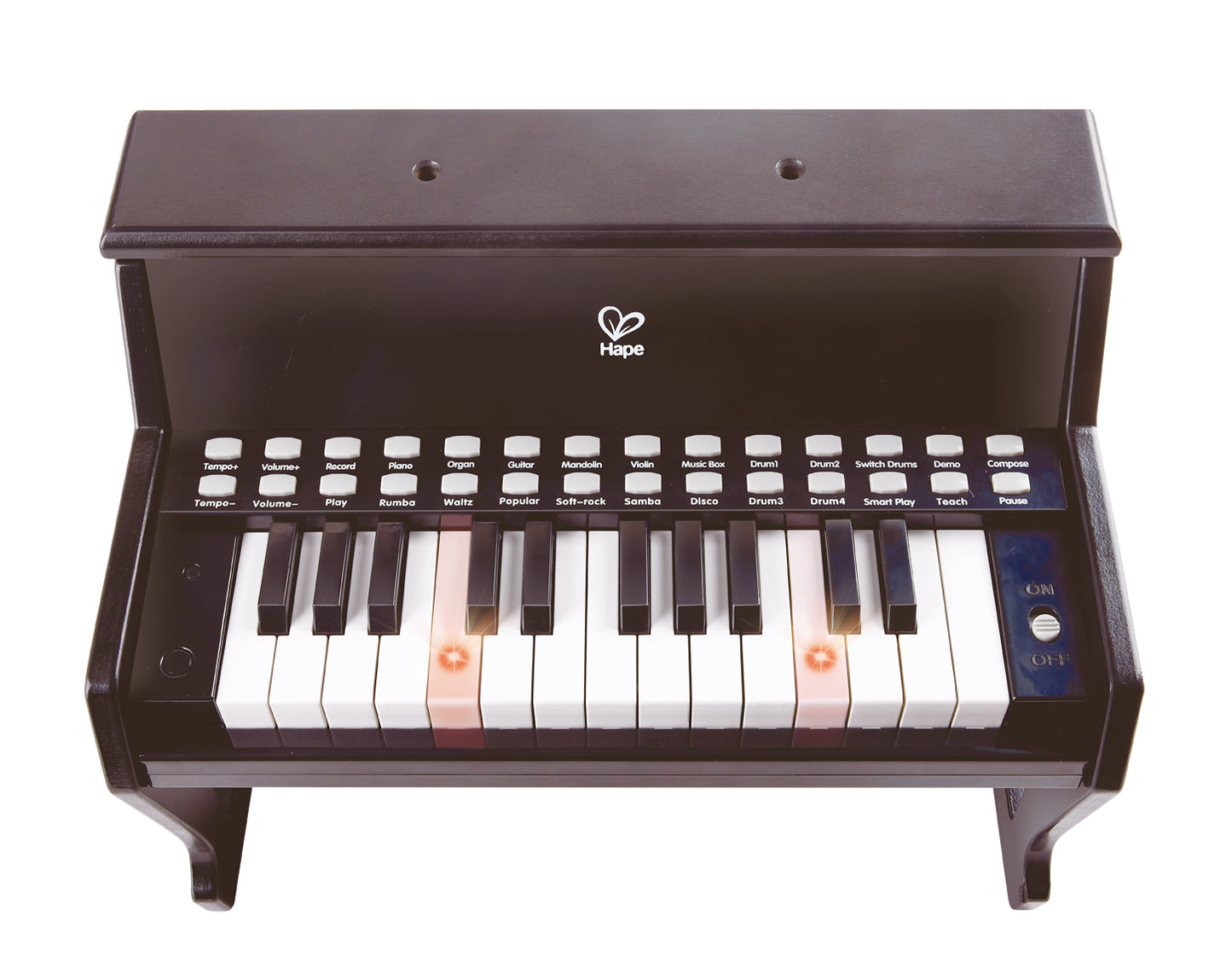 Hape Learn with Lights Piano - Black