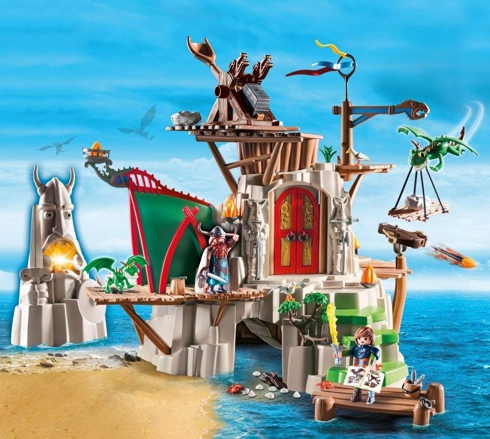 Playmobil 9243 DreamWorks How To Train Your Dragons Berk Island Fortress