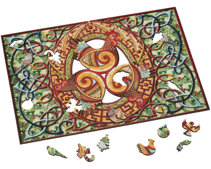 Wentworth Wooden Puzzles Three French Hens - Maxi 250 Pieces