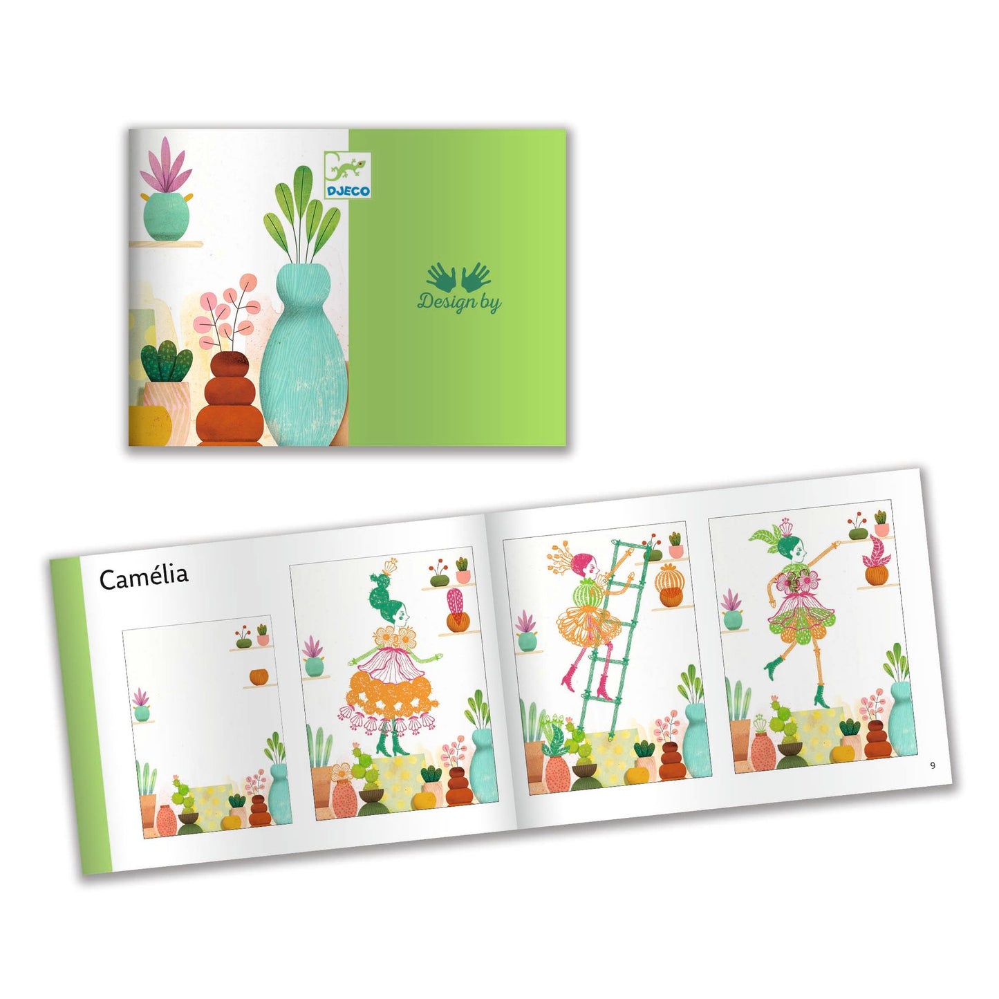 Djeco Mix & Match Stamps Flower Girls
