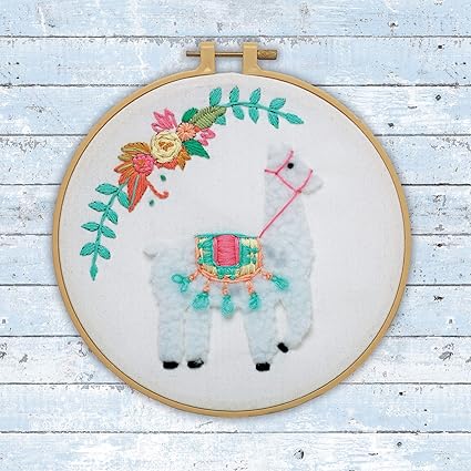 Simply Make Embroidery Kit Llama