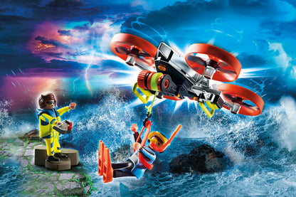Playmobil 70143 City Action Sea Rescue Diver Rescue with Drone