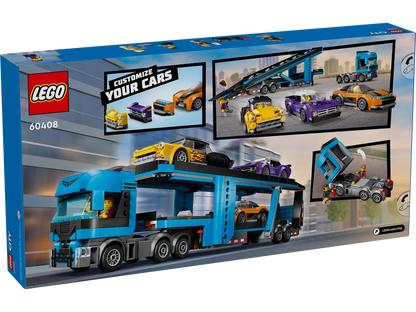 Lego City 60408 Car Transporter Truck with Sports Cars