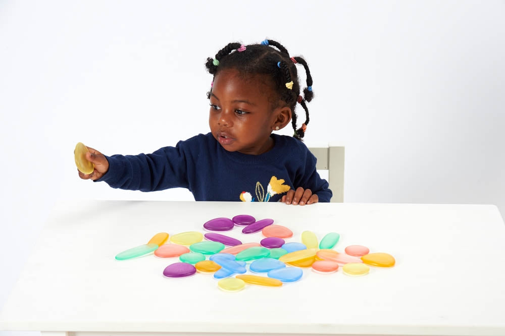 Edx Education Junior Rainbow Pebbles Clear