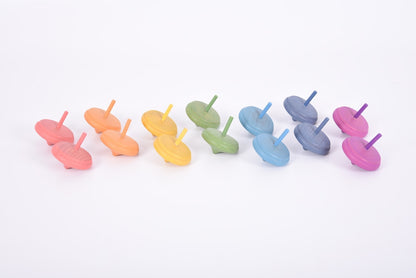 TickiT Rainbow Wooden Spinning Top