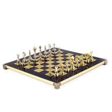 Manopoulos Classic Staunton Metal Chess Set with Gold/Silver Chessmen And Bronze-S34RED