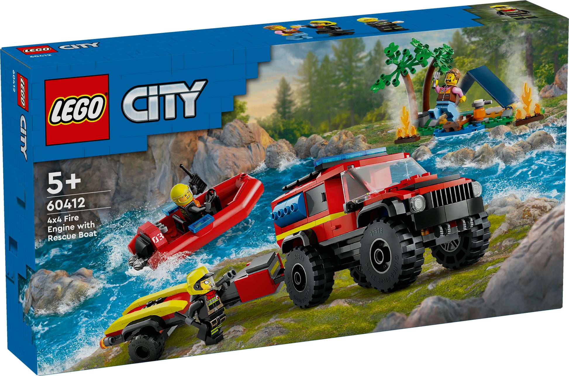 Lego City 60412 4x4 Fire Truck with Rescue Boat