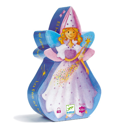 Djeco The Fairy And The Unicorn - 36 Pcs * Silhouette Puzzles