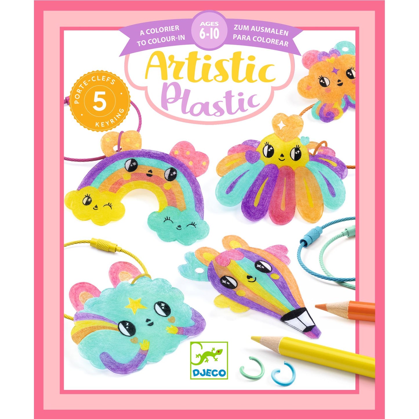 Djeco Artistic Plastic- Kawaii Keyring