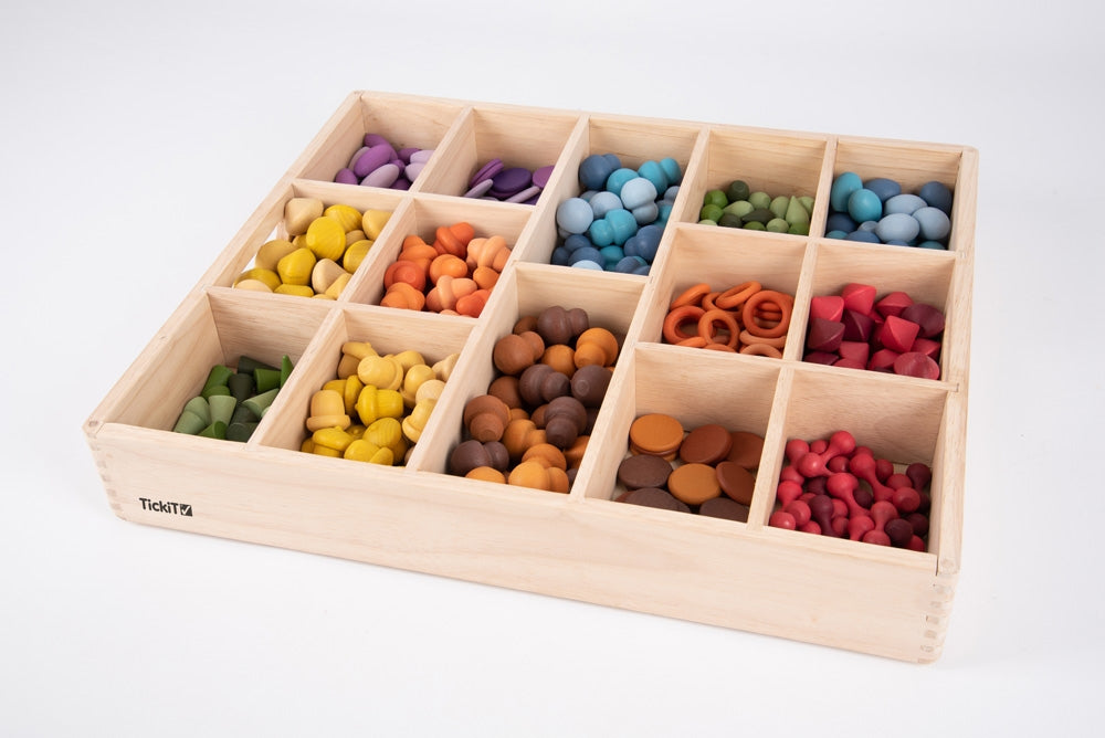 TickiT Wooden Sorting Tray - 14 Way