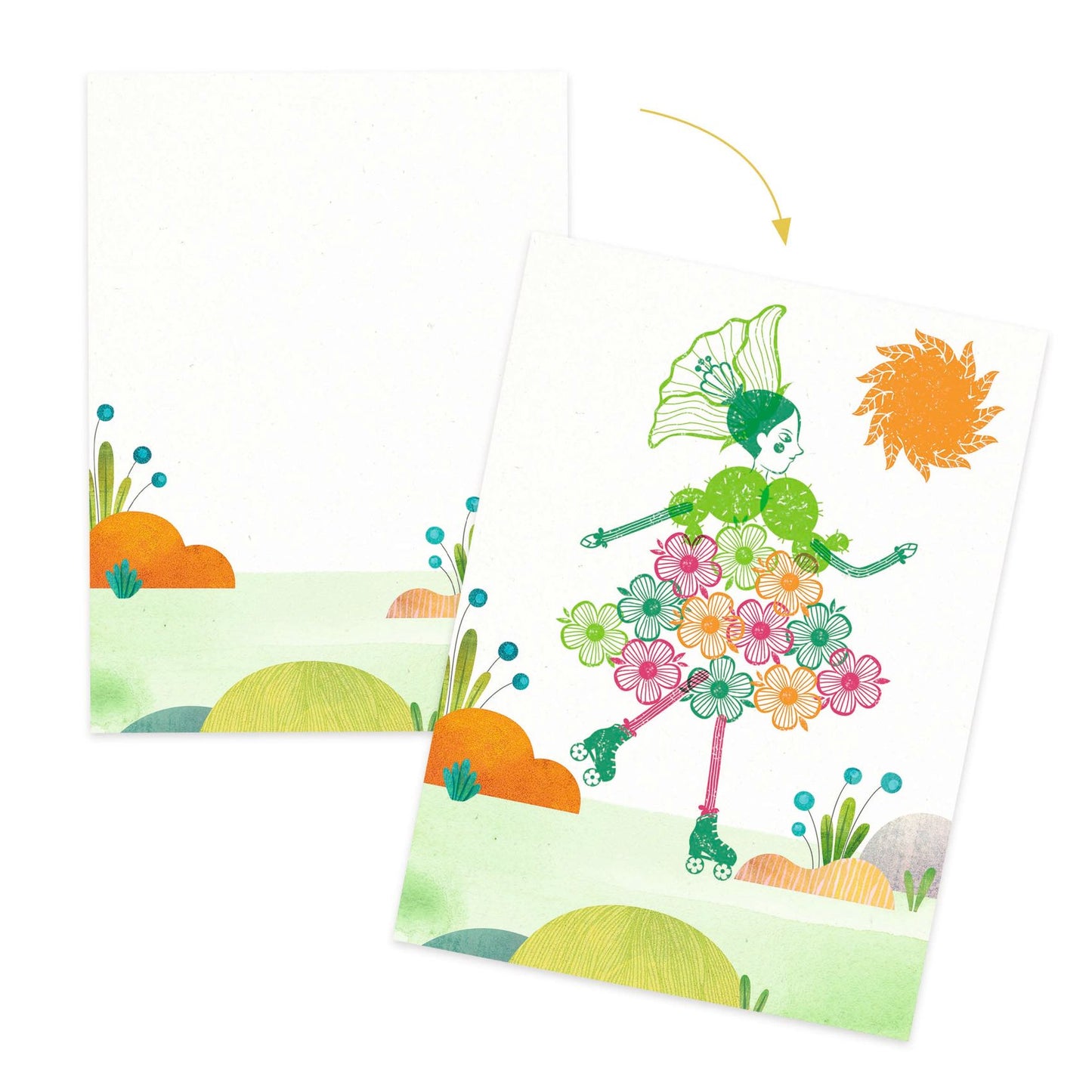 Djeco Mix & Match Stamps Flower Girls