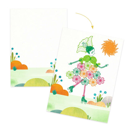 Djeco Mix & Match Stamps Flower Girls