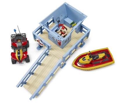 Bruder Life Guard Station W/Quad & Water Craft
