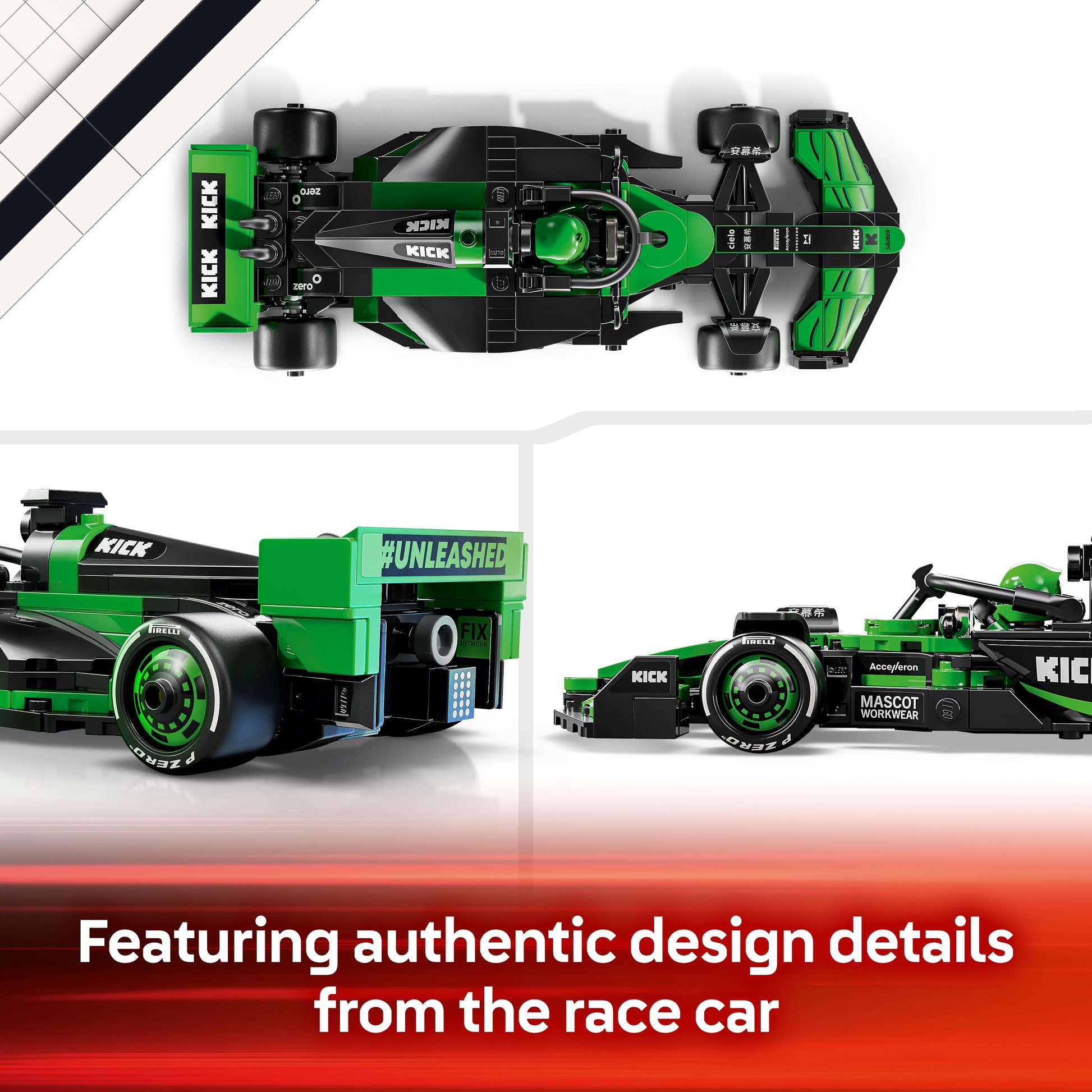 Lego Speed Champions 77247 KICK Sauber F1® Team C44 Race Car