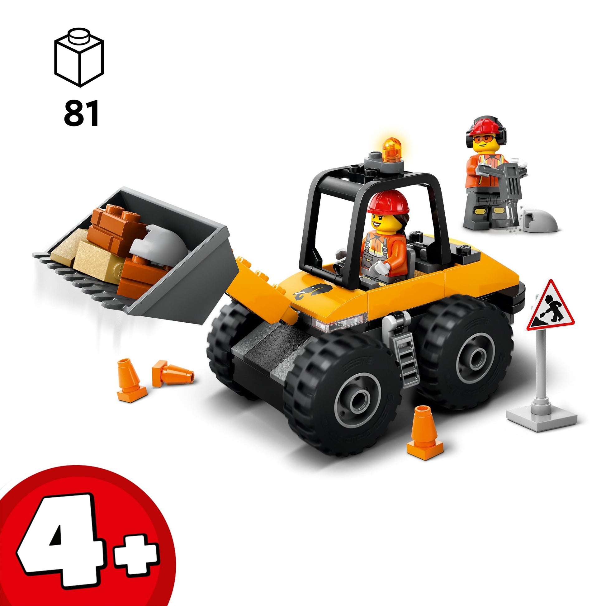 Lego City Great Vehicles 60450 Yellow Construction Wheel Loader