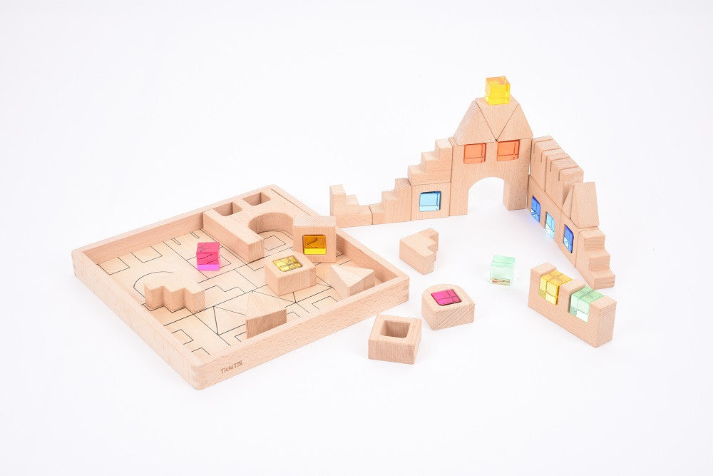 TickiT Wooden Building Gem Blocks