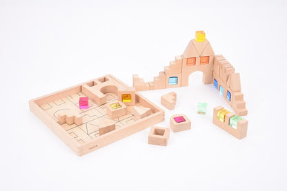 TickiT Wooden Building Gem Blocks