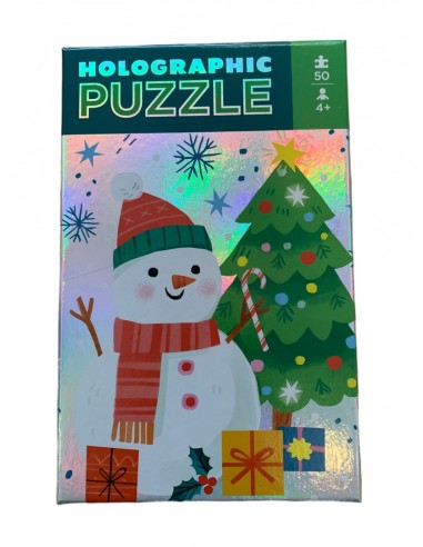 Crocodile Creek Holographic Puzzle Snowman 50pcs