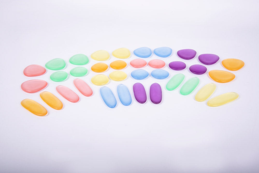 Edx Education Junior Rainbow Pebbles Clear