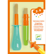 Djeco 3 Ingenious Paintbrushes Accessories For Little Ones
