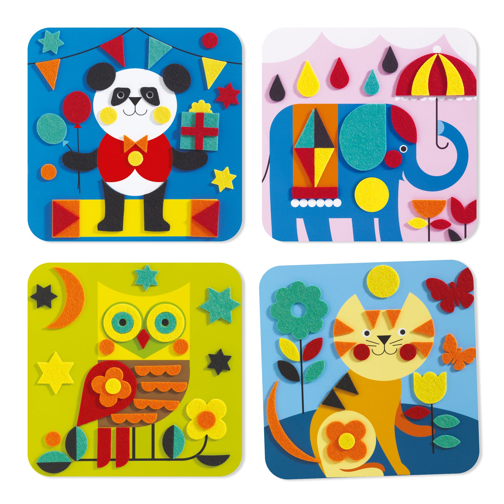 Djeco Animal Felt Pictures Gentle Creatures