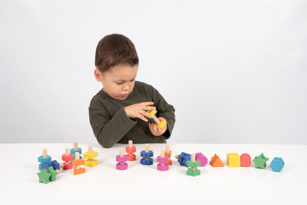 TickiT Rainbow Wooden Nuts & Bolts