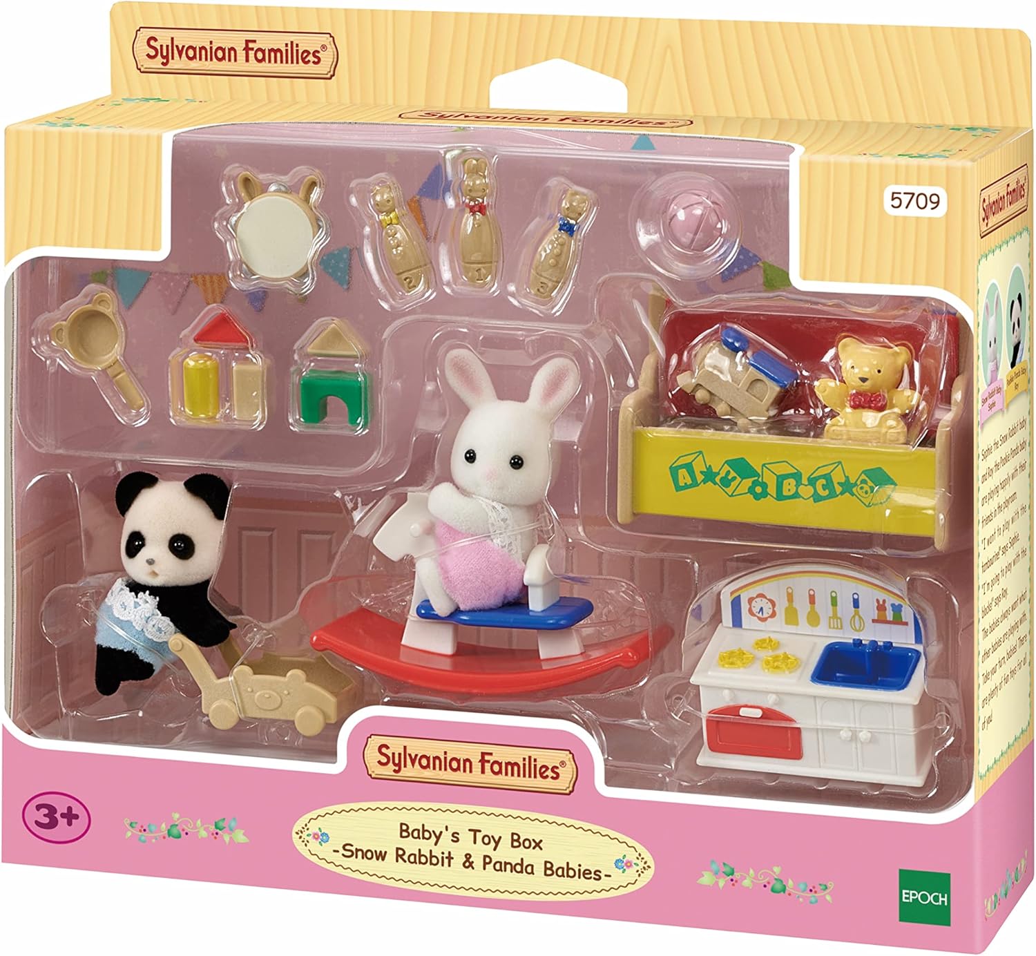 Sylvanian Families Baby's Toy Box - Snow Rabbit & Panda Babies