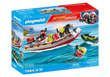 Playmobil 71464 Action Heroes: Fireboat with Aqua Scooter