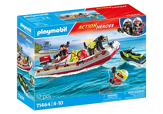 Playmobil 71464 Action Heroes: Fireboat with Aqua Scooter