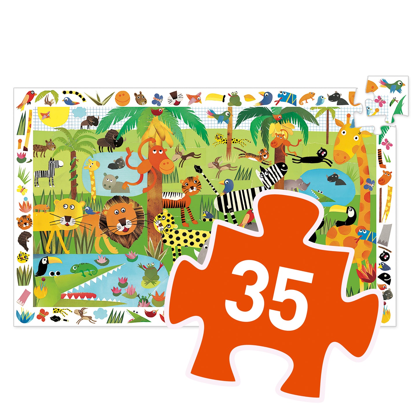 Djeco La Jungle 35 Pcs Observation Puzzle