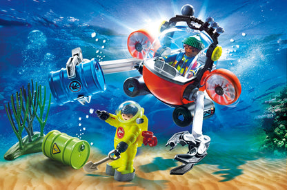 Playmobil 70142 City Action Sea Rescue Environmental Expedition with Dive Boat