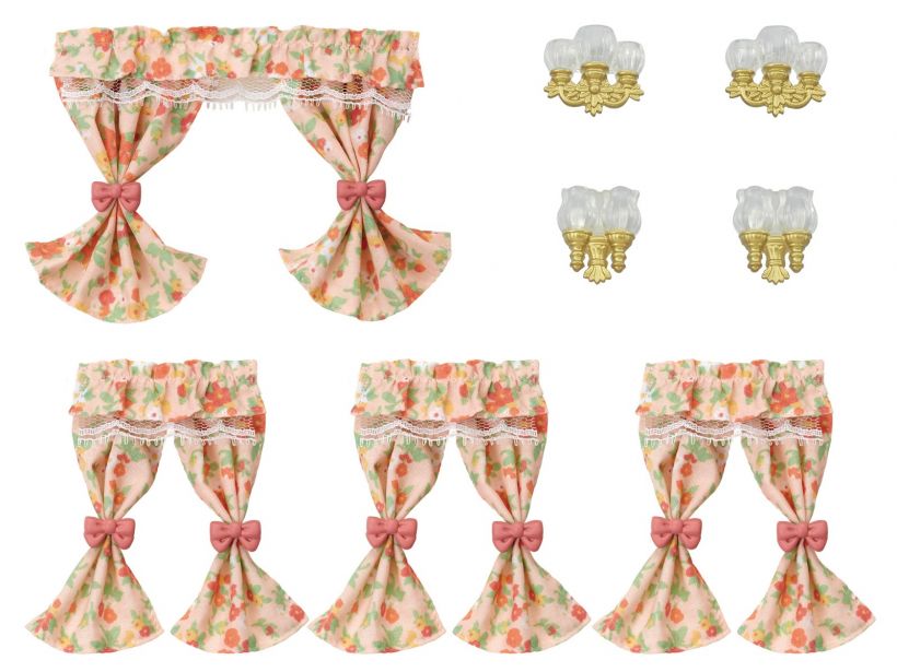 Sylvanian Families Wall Sconces & Curtain Set