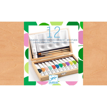 Djeco 12 Gouaches - Artist's Box Colours For Older Ones