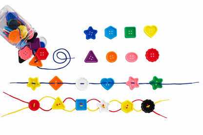 EDX Education Large Buttons Jar & 4 Laces