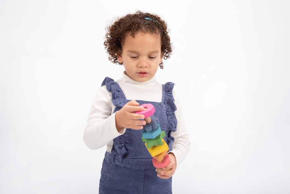 TickiT Rainbow Wooden Shape Twister