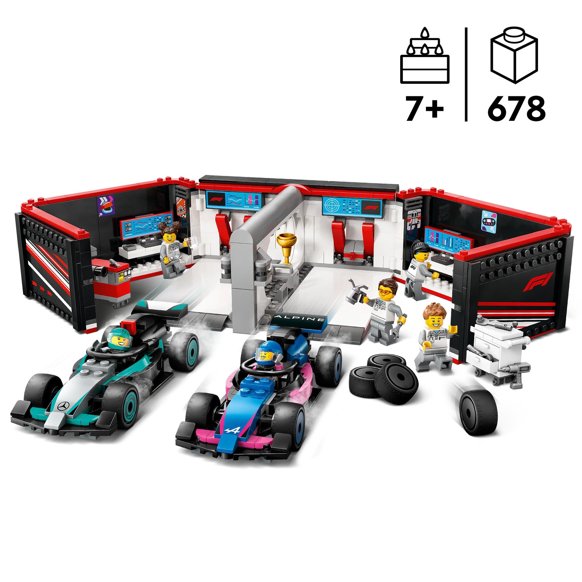 Lego City Formula 1 60444 F1® Garage & Mercedes-AMG & Alpine Cars