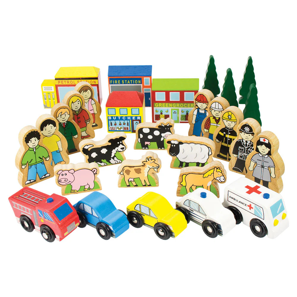 BigJigs Trains Trackside Accessory Pack