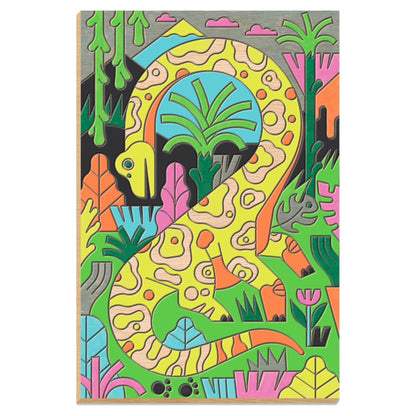 Djeco Colouring On Wood Dino World