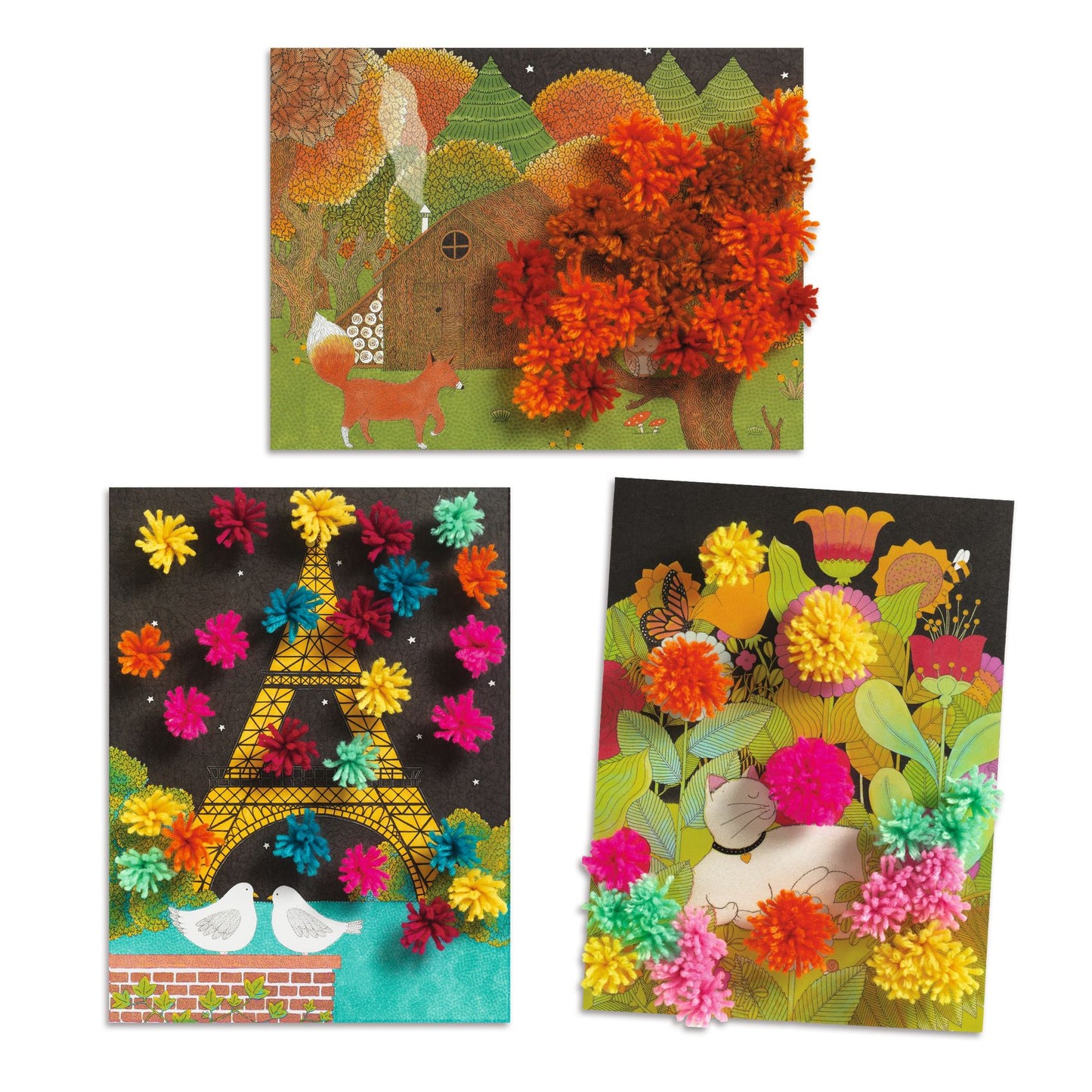 Djeco Collage Pompoms