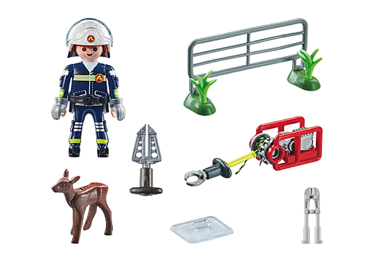 Playmobil 71467 Action Heroes: Firefighting Mission: Animal Rescue