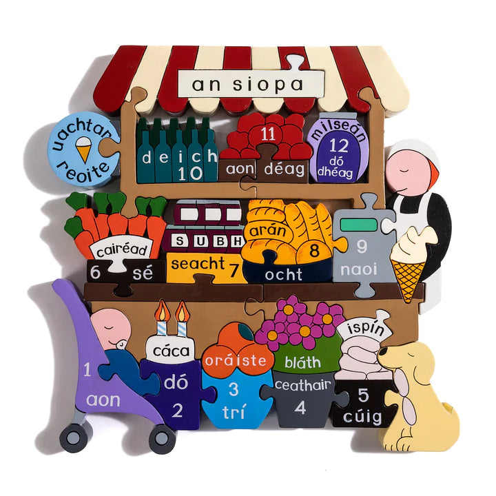 Alphabet Jigsaws An Siopa Jigsaw Puzzle (As Gaeilge)