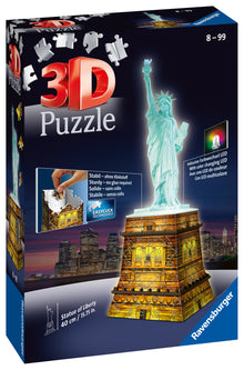 Ravensburger Statue of Liberty Night Edition 3D Puzzle, 216pc Jigsaw Puzzle