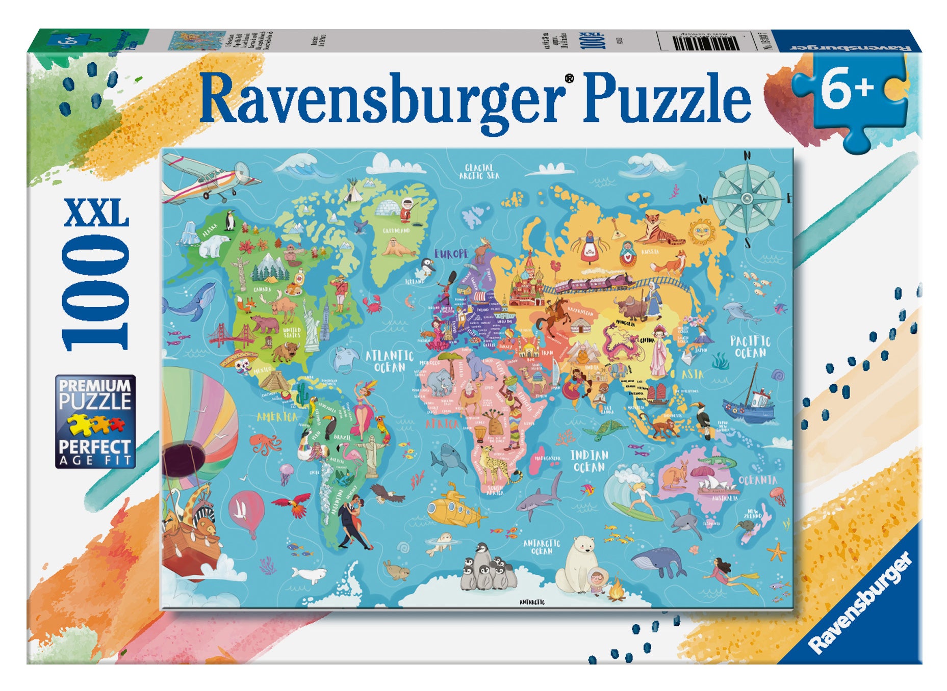 Ravensburger Map of the World, XXL 100pc