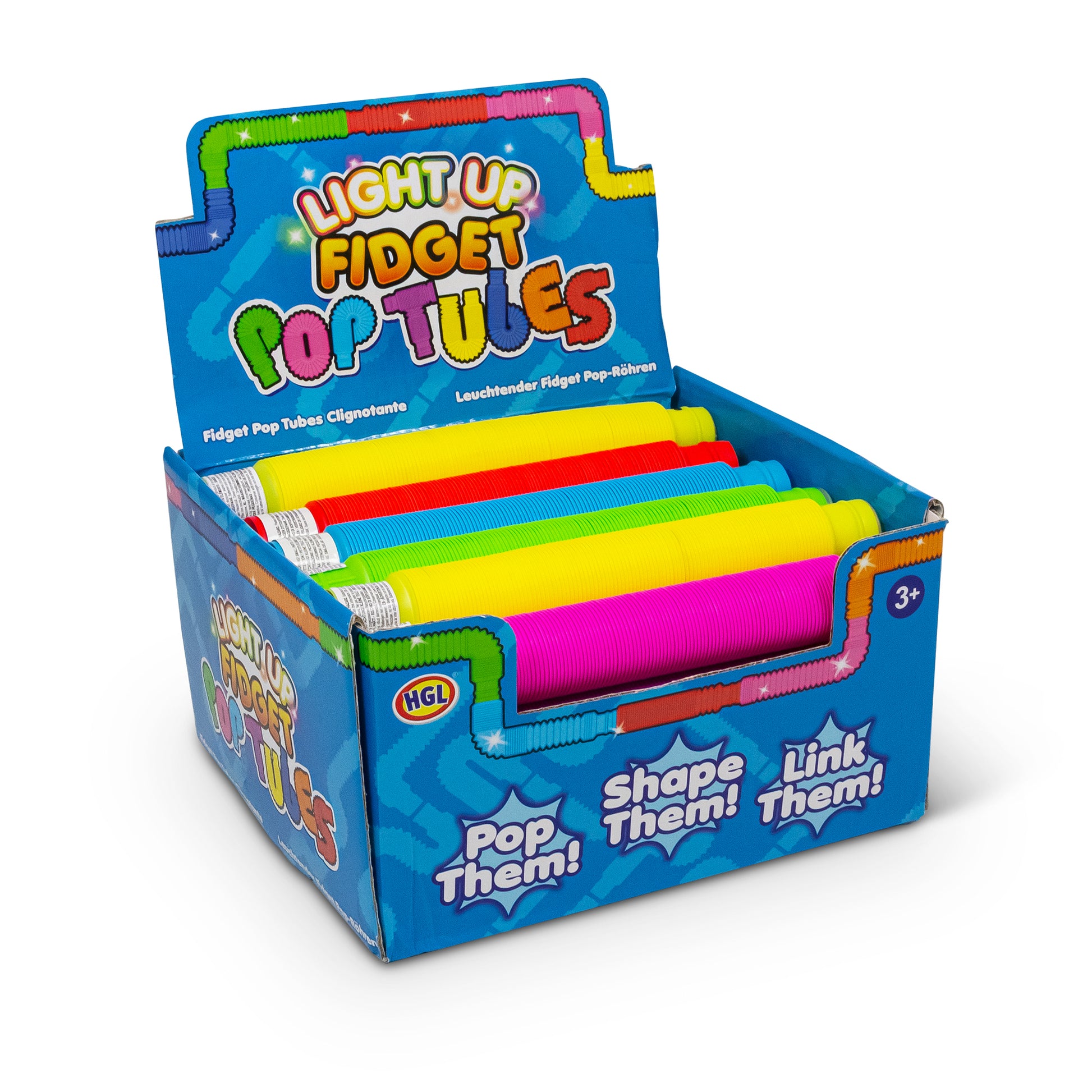 HGL Light Up Fidget Pop Tubes -Random Colour Pick